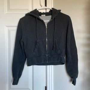 BRANDY MELVILLE cropped zip up sweater